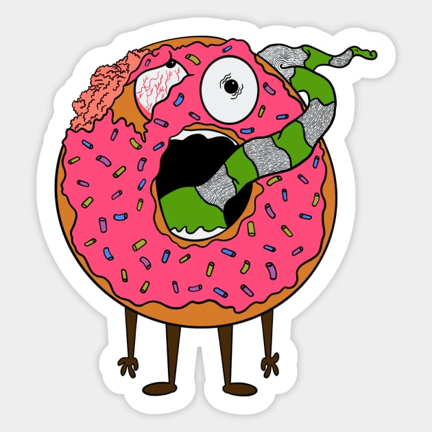 Monster Sprinkle Donut Sticker by Skitz0j0e